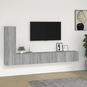 3-delige Tv-meubelset bewerkt hout grijs sonoma eikenkleurig NL976837 3-delige Tv-meubelset bewerkt hout grijs sonoma eikenkleurig NL976837