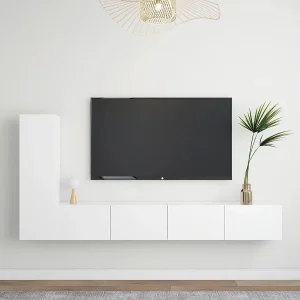 3-delige Tv-meubelset bewerkt hout wit NL669747 3-delige Tv-meubelset bewerkt hout wit NL669747