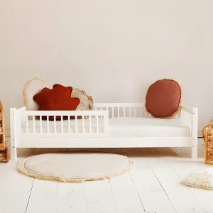 Bed 90×190 bedhek en lattenbodem inclusief poten 10 cm Adèle Wit
