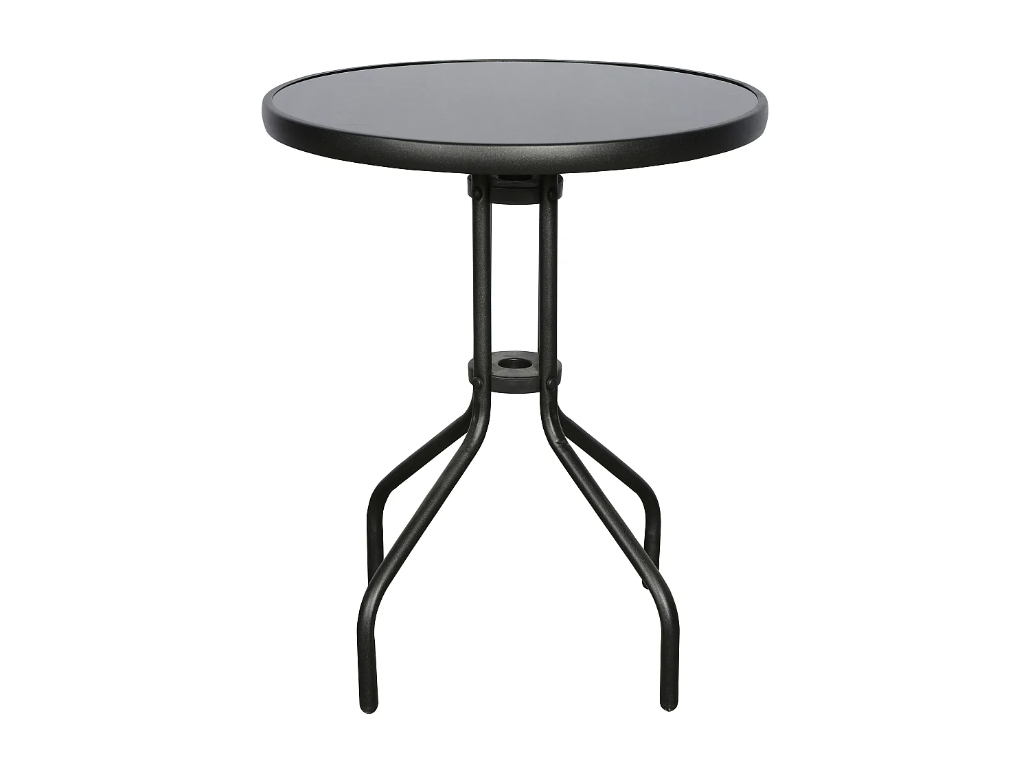 Aske terrasmeubel terrastafel, Ø60 cm zwart/zwart.