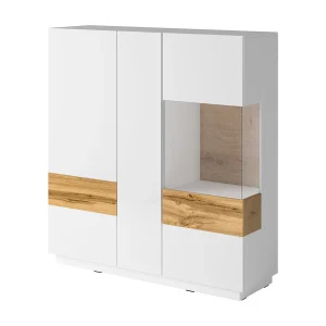 Andrea Wit en Hout 3-deurs servieskast Andrea Wit en Hout 3-deurs servieskast