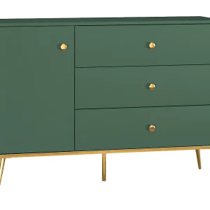 1-deurs dressoir met 3 laden Thalia Green