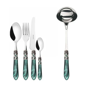ALADDIN groene kleur antieke zilveren ringset 49-delige galerijdoos ALADDIN groene kleur antieke zilveren ringset 49-delige galerijdoos