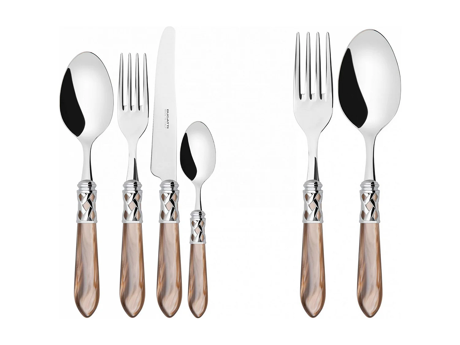 ALADDIN onyx kleur verchroomde ringset 50-delige galerijdoos