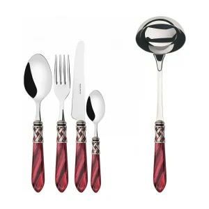 ALADDIN bordeaux kleur antieke zilveren ringset 49-delige galerijdoos ALADDIN bordeaux kleur antieke zilveren ringset 49-delige galerijdoos