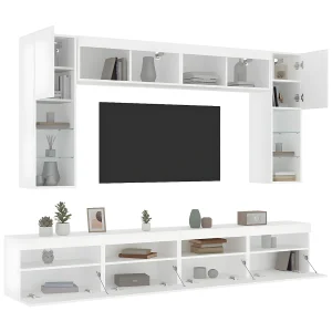 8-delige tv-wandmeubelset met LED-verlichting wit NL876653 8-delige tv-wandmeubelset met LED-verlichting wit NL876653