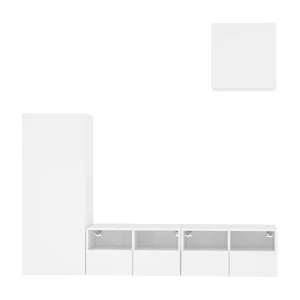 4-delige Tv-meubelset bewerkt hout wit NL455687 4-delige Tv-meubelset bewerkt hout wit NL455687