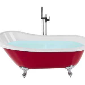 Badkuip vrijstaand rood 153 x 77 cm CAYMAN Badkuip vrijstaand rood 153 x 77 cm CAYMAN