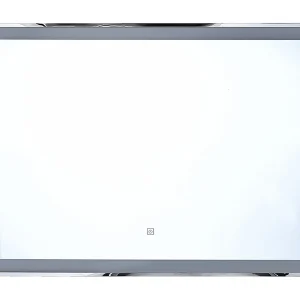 Badkamerspiegel met LED zilver 90 x 70 cm ARGENS Badkamerspiegel met LED zilver 90 x 70 cm ARGENS