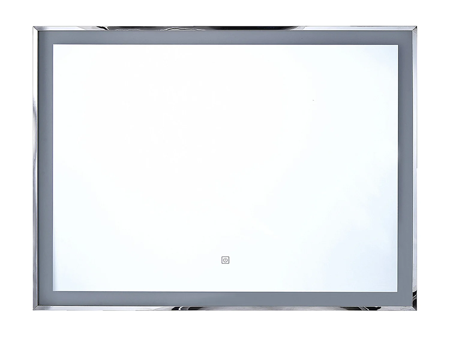 Badkamerspiegel met LED zilver 90 x 70 cm ARGENS