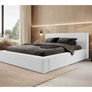 140 cm gestoffeerd tweepersoonsbed – lichtgrijs – BOCALIO 140 cm gestoffeerd tweepersoonsbed – lichtgrijs – BOCALIO
