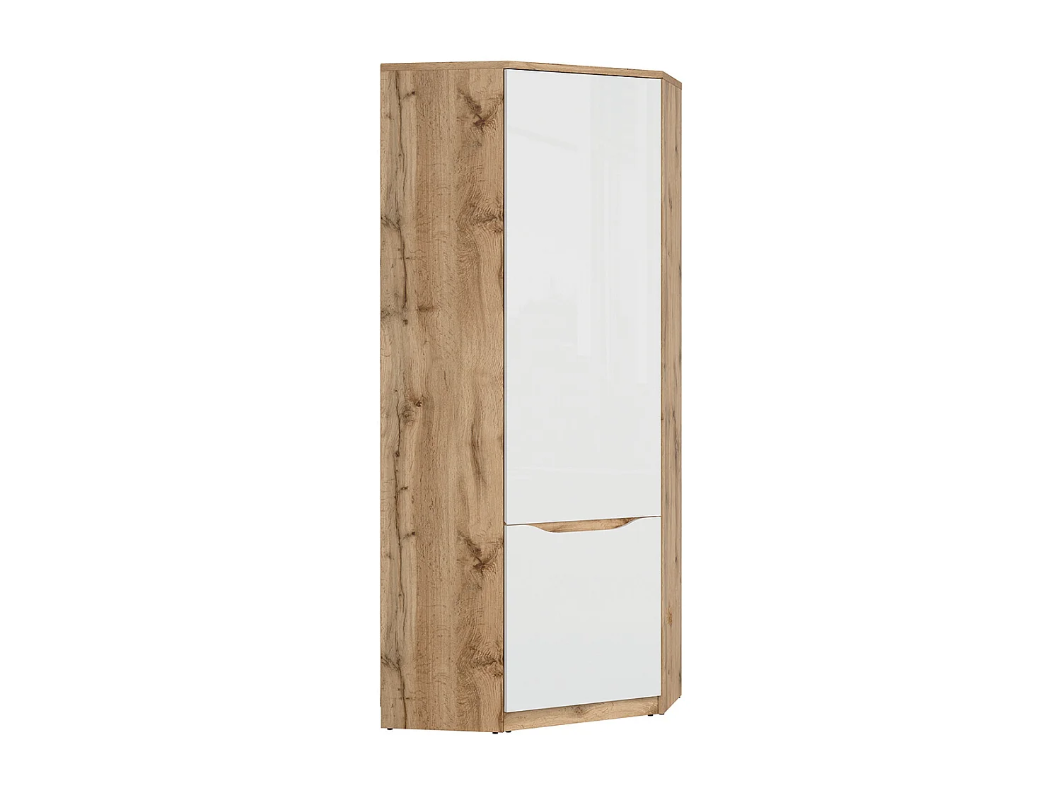 1-deurs hoekkast Juni Wit en Hout