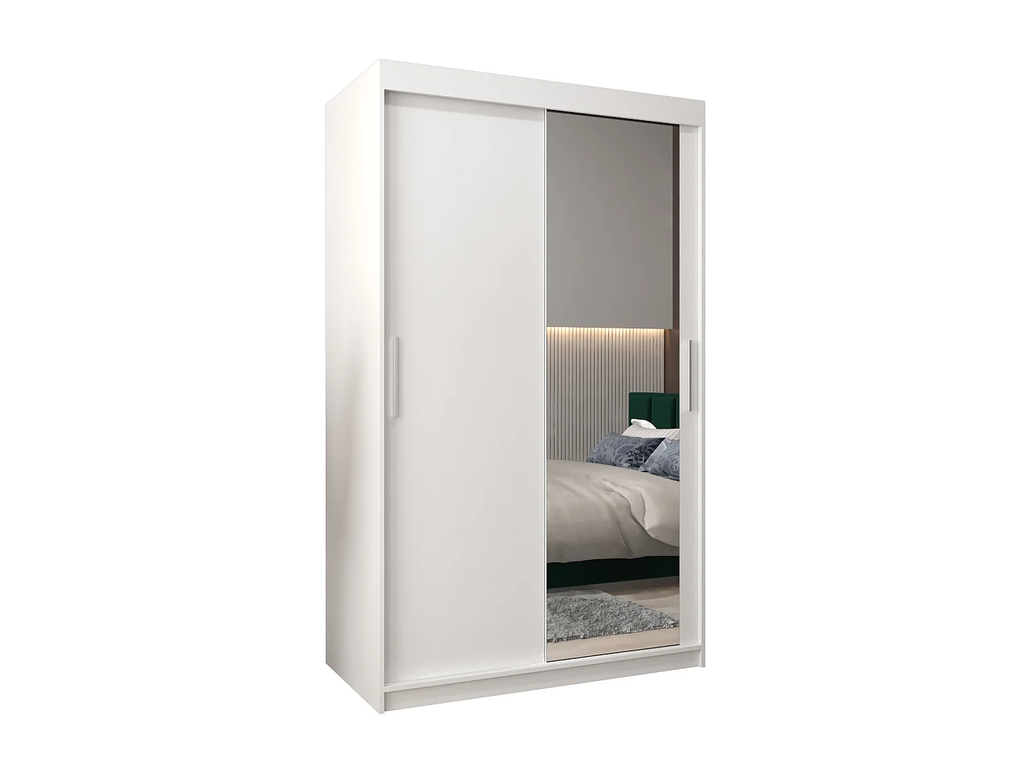 ARMARIO TOKYO 2 DE PUERTAS CORREDERAS 200/180/62 2 puertas (Blanco/Blanco)