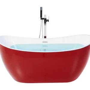 Badkuip vrijstaand rood ovaal 150 x 75 cm ANTIGUA Badkuip vrijstaand rood ovaal 150 x 75 cm ANTIGUA