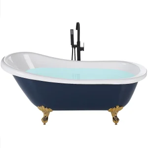 Badkuip vrijstaand blauw/goud 170 x 76 cm CAYMAN
