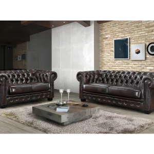3 zits- + 2 zitsbank BRENTON 100% buffelleer – bruin 3 zits- + 2 zitsbank BRENTON 100% buffelleer – bruin