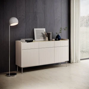 3-deurs dressoir – 153 cm – 3 laden – greige – LIWELO 3-deurs dressoir – 153 cm – 3 laden – greige – LIWELO