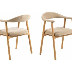 Ally eetkamerstoel met armleuningen beige. Ally eetkamerstoel met armleuningen beige.