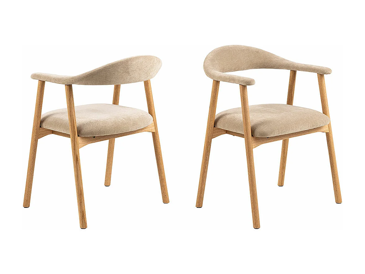 Ally eetkamerstoel met armleuningen beige.