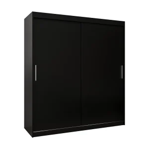 ARMARIO TOKYO DE PUERTAS CORREDERAS 200/180/62 2 puertas (Negro/Negro) ARMARIO TOKYO DE PUERTAS CORREDERAS 200/180/62 2 puertas (Negro/Negro)