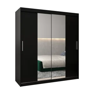 ARMARIO TOKYO 1 DE PUERTAS CORREDERAS 200/180/62 2 puertas (Negro/Negro)