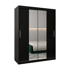 ARMARIO TOKYO 1 DE PUERTAS CORREDERAS 200/150/62 2 puertas (Negro/Negro)