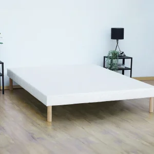 Decoratieve gewatteerde bedbodem 160 x 200 cm – 10 latten – Wit – ASTHENIS van YSMÉE Decoratieve gewatteerde bedbodem 160 x 200 cm – 10 latten – Wit – ASTHENIS van YSMÉE