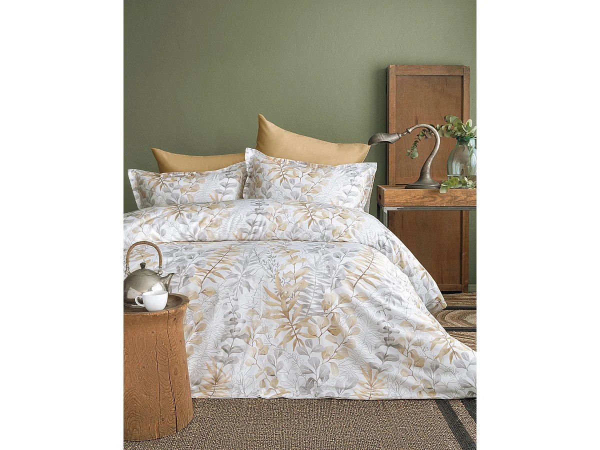 2 persoons beddengoed 240x220 cm+2 kussenslopen 63x63 cm katoensatijn