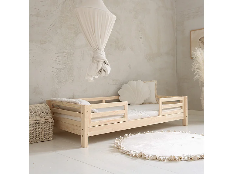 90x190 Myléna Houten bed met 10 cm poten inclusief spijlen en lattenbodem
