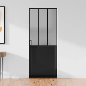 Schuifdeur in atelierstijl met klamplaagsysteem, matglas, H205 x L63 cm, ARTISTO II Schuifdeur in atelierstijl met klamplaagsysteem, matglas, H205 x L63 cm, ARTISTO II