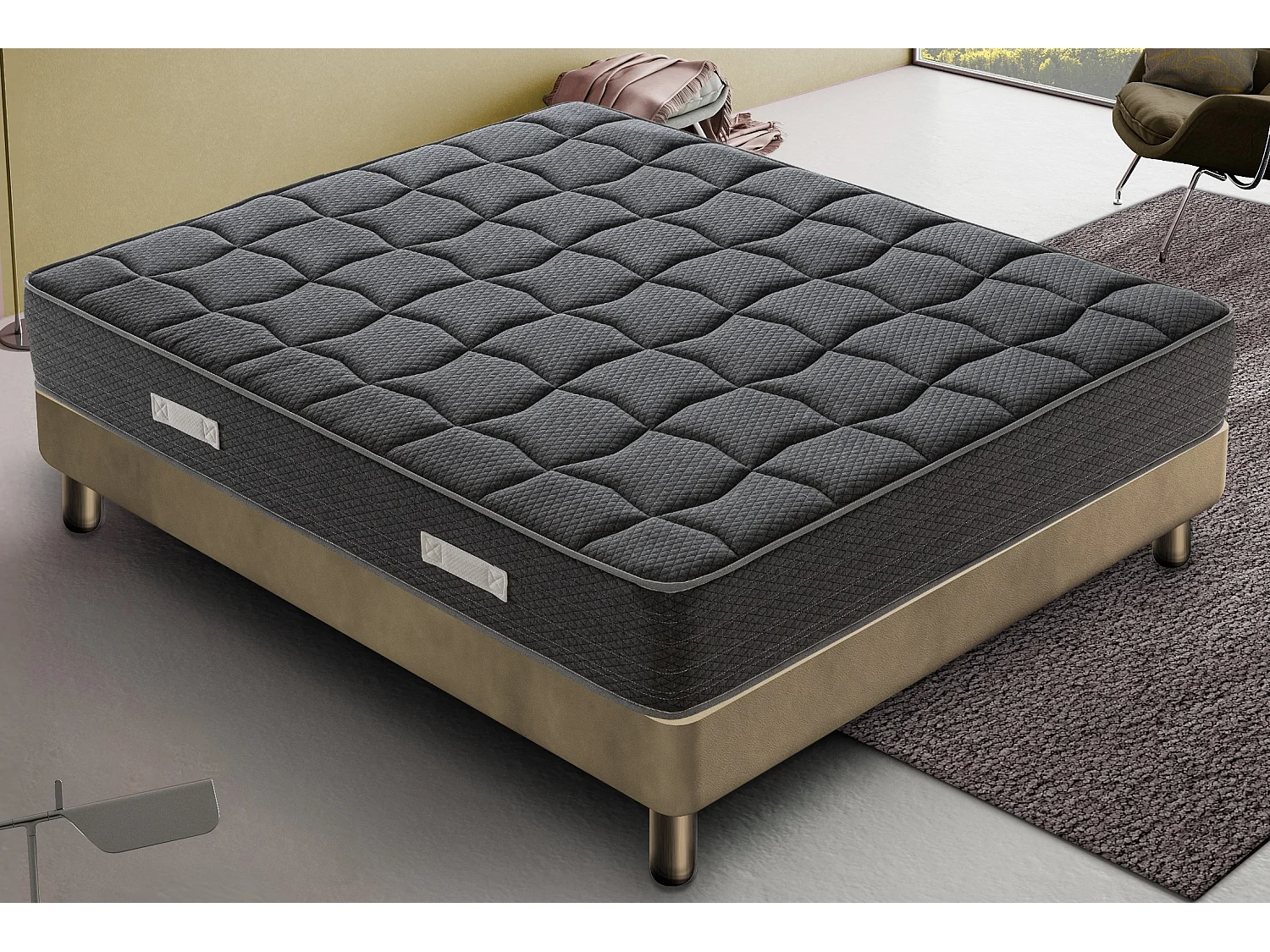 100x200 traagschuimmatras - hoogte 20 cm - orthopedisch - H4-stijfheid – Blackmoon