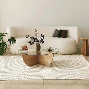 Salontafel van gehard glas – Licht naturel en transparant – AYSUN Salontafel van gehard glas – Licht naturel en transparant – AYSUN