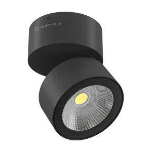 Applique LED ronde orientable Concord Tricolore 14w noire