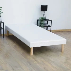 Decoratieve gewatteerde bedbodem 90 x 200 cm – 10 latten – Wit – ASTHENIS II van YSMÉE