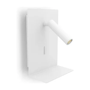 BALTIC moderne stijl wandlamp – LED SMD 3W – 251lm en 3K – USB – 350º – aan&uit – 30.000 uur – IP20 – staal en wit BALTIC moderne stijl wandlamp – LED SMD 3W – 251lm en 3K – USB – 350º – aan&uit – 30.000 uur – IP20 – staal en wit