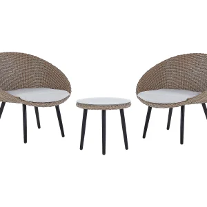 Balkonset rotan lichtbruin/lichtbeige ORTIGIA Balkonset rotan lichtbruin/lichtbeige ORTIGIA