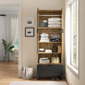 1-delige garderobekast, 1 lade, 1 vak met verstelbare legplanken, met kledingstang 1-delige garderobekast, 1 lade, 1 vak met verstelbare legplanken, met kledingstang