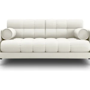 Bank "Bali" 2 zitplaatsen, Structurele stof, Lichtbeige – 152x92x75cm Bank "Bali" 2 zitplaatsen, Structurele stof, Lichtbeige – 152x92x75cm
