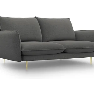 Bank "Vienna" 2 zitplaatsen, Structurele stof, Donkergrijs – 160x92x95cm Bank "Vienna" 2 zitplaatsen, Structurele stof, Donkergrijs – 160x92x95cm