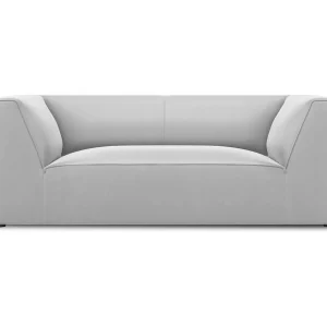CXL by Christian Lacroix – Bank "Charles" 2 zitplaatsen, Flueel, Lichtgrijs – 174x92x69cm CXL by Christian Lacroix – Bank "Charles" 2 zitplaatsen, Flueel, Lichtgrijs – 174x92x69cm