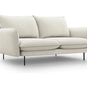 Bank "Vienna" 2 zitplaatsen, Structurele stof, Lichtbeige – 160x92x95cm Bank "Vienna" 2 zitplaatsen, Structurele stof, Lichtbeige – 160x92x95cm