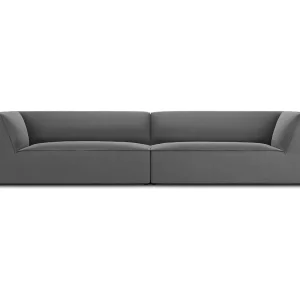 CXL by Christian Lacroix – Bank "Charles" 4 zitplaatsen, Flueel, Donkergrijs – 302x93x69cm CXL by Christian Lacroix – Bank "Charles" 4 zitplaatsen, Flueel, Donkergrijs – 302x93x69cm