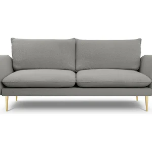 Bank "Vienna" 3 zitplaatsen, Boucle, Grijs – 200x92x95cm Bank "Vienna" 3 zitplaatsen, Boucle, Grijs – 200x92x95cm