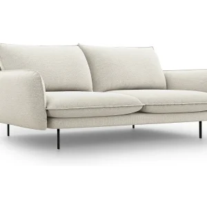 Bank "Vienna" 3 zitplaatsen, Structurele stof, Lichtbeige – 200x92x95cm Bank "Vienna" 3 zitplaatsen, Structurele stof, Lichtbeige – 200x92x95cm