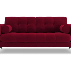 Bank "Bali" 2 zitplaatsen, Flueel, Rood – 152x92x75cm