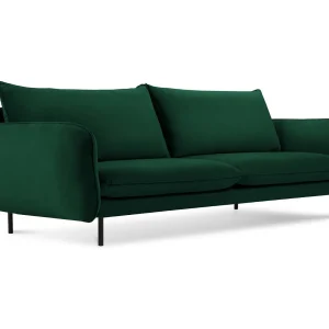 Bank "Vienna" 3 zitplaatsen, Flueel, Flessengroen – 200x92x95cm Bank "Vienna" 3 zitplaatsen, Flueel, Flessengroen – 200x92x95cm