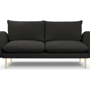 Bank "Vienna" 2 zitplaatsen, Boucle, Zwart – 160x92x95cm Bank "Vienna" 2 zitplaatsen, Boucle, Zwart – 160x92x95cm