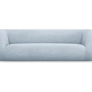 Bank "Essen" 3 zitplaatsen, Boucle, Lichtblauw – 230x95x86cm