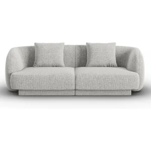 Bank "Tulum" 2 zitplaatsen, Chenille, Lichtgrijs – 180x90x70cm Bank "Tulum" 2 zitplaatsen, Chenille, Lichtgrijs – 180x90x70cm