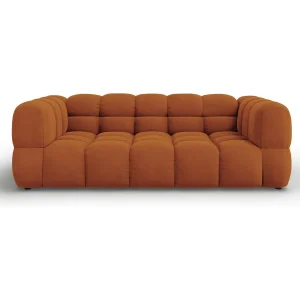 Cosmopolitan Design – Bank "Sky" 3 zitplaatsen, Flueel, Terracotta – 214x102x75cm Cosmopolitan Design – Bank "Sky" 3 zitplaatsen, Flueel, Terracotta – 214x102x75cm